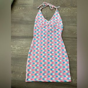 Frankie’s Bikinis pink and blue dress